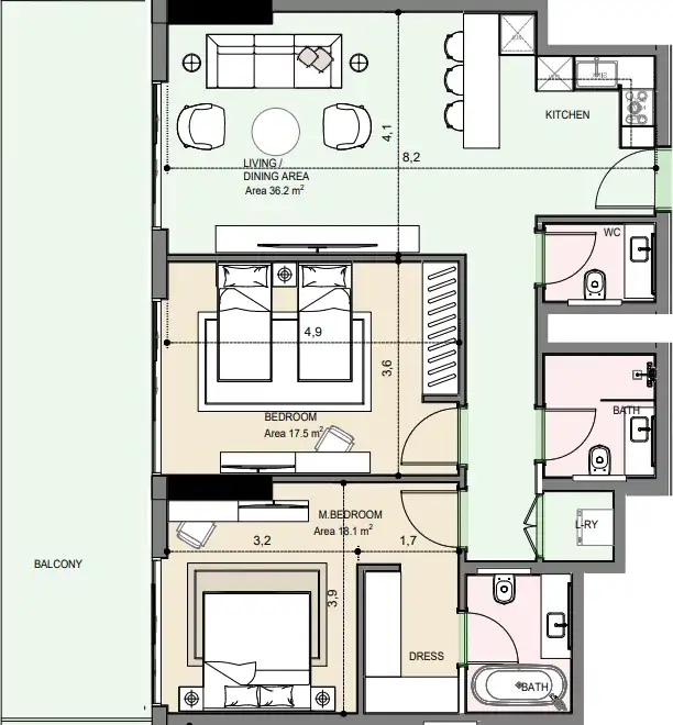 Планировки Edgewater Residences 3