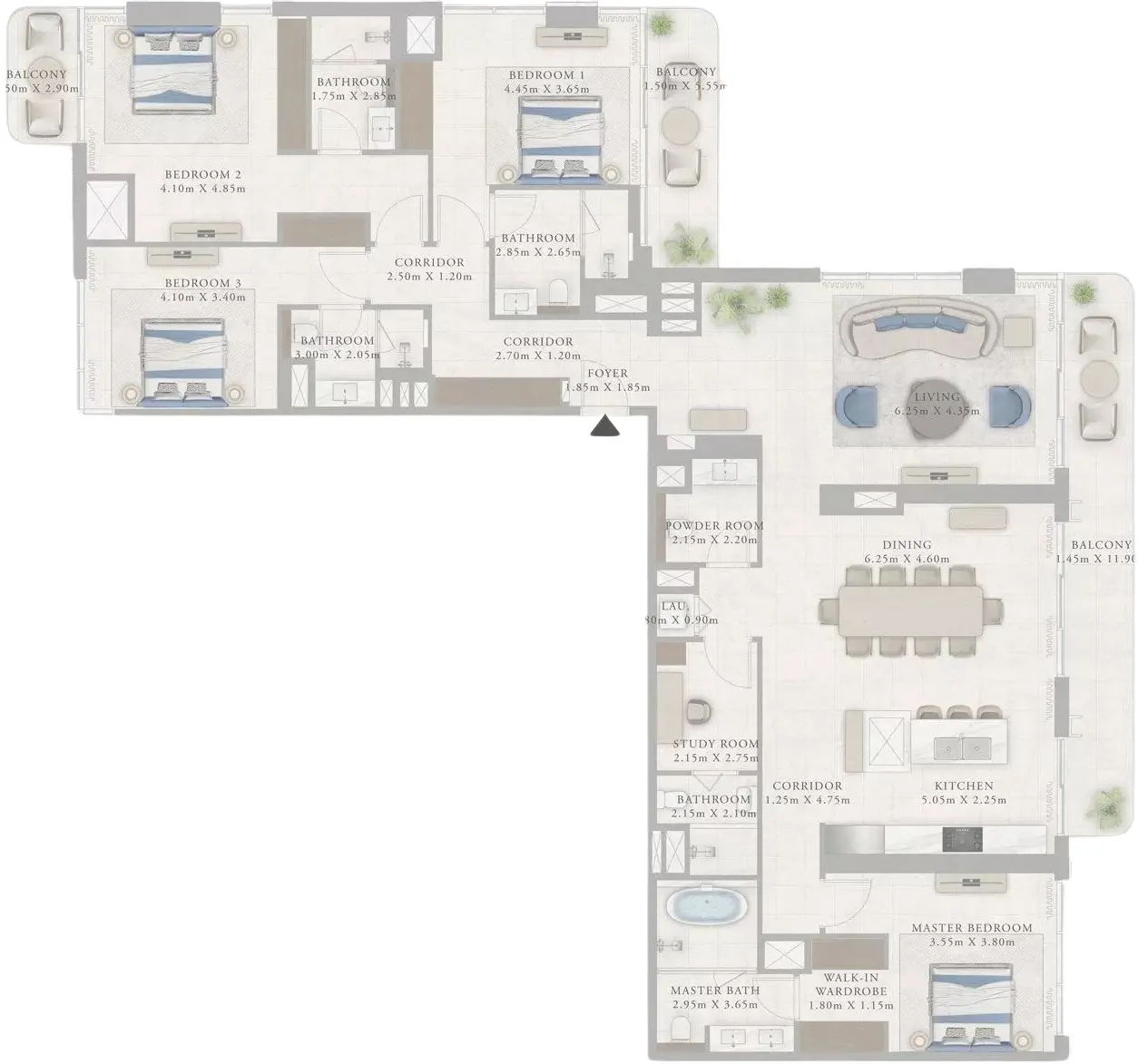 Floor Plans for Emaar Marina Views in Dubai