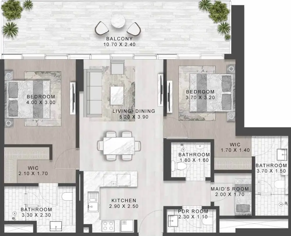 Floor Plans for DAMAC Shoreline in Ras Al Khaimah