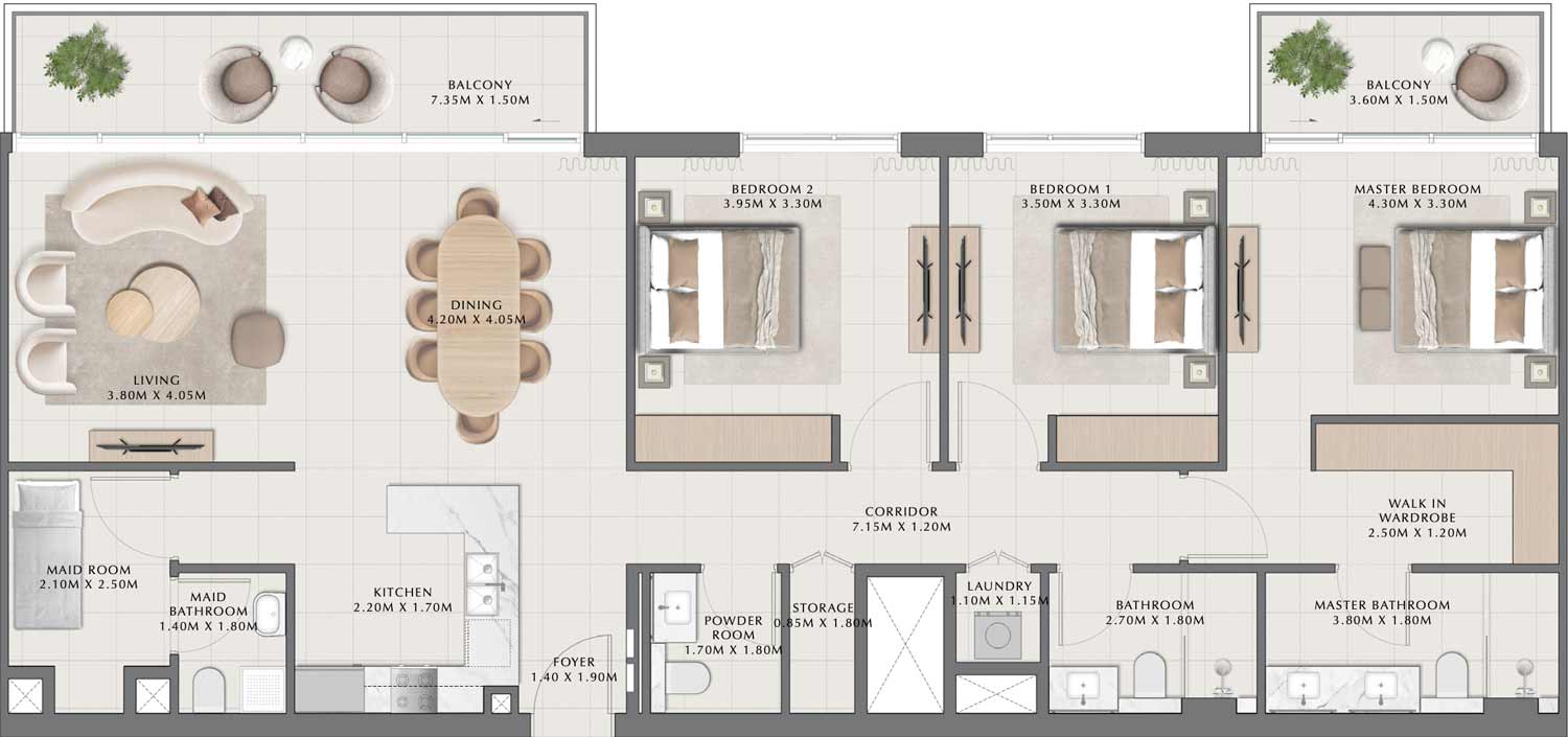 Floor Plans of Emaar Parkside Hills