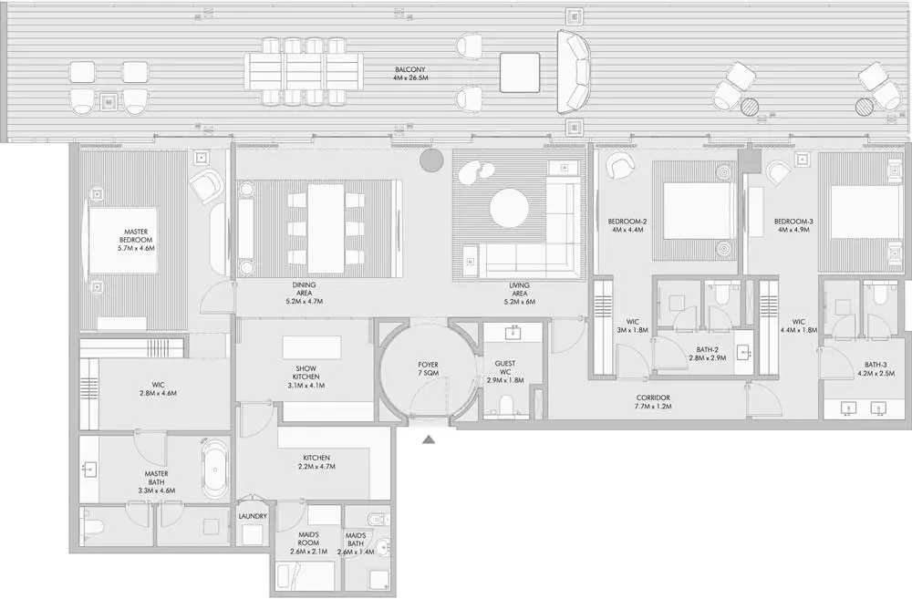 Floor Plans for Arada Armani Beach Residences Palm Jumeirah in Dubai