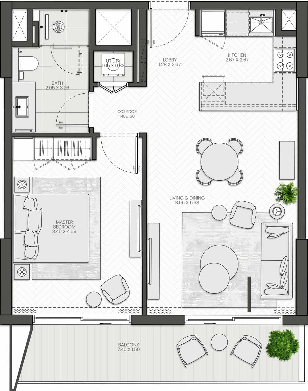 Floor Plans of Meraas City Walk Northline