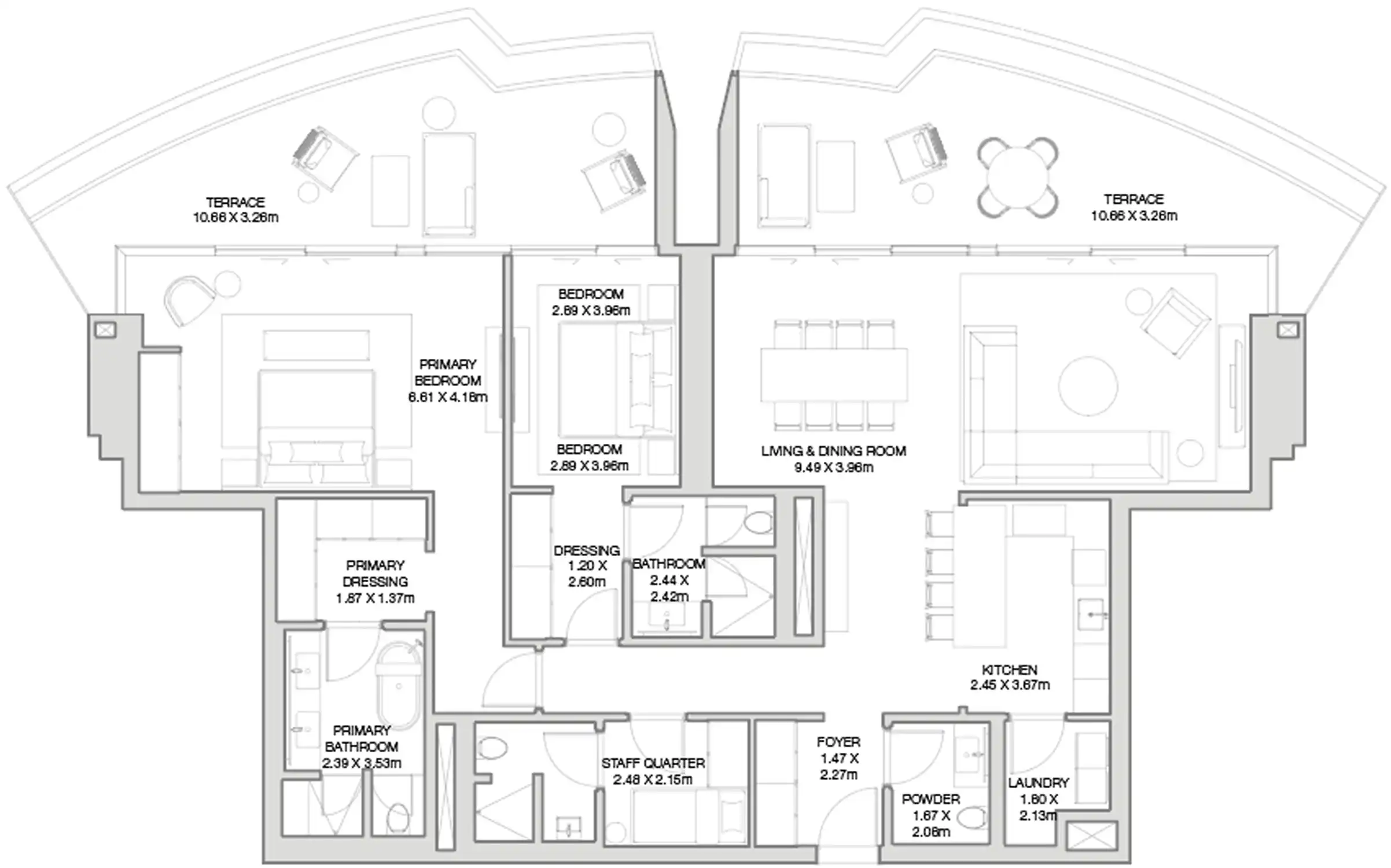 Floor Plans for The Residences at The Dubai Beach EDITION in Dubai