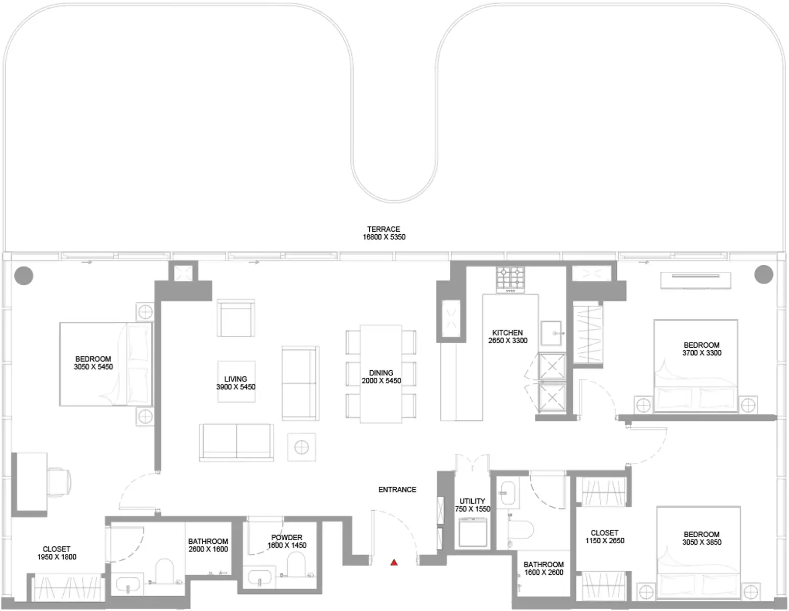Floor Plans of Sobha Pearlside Marina Residences