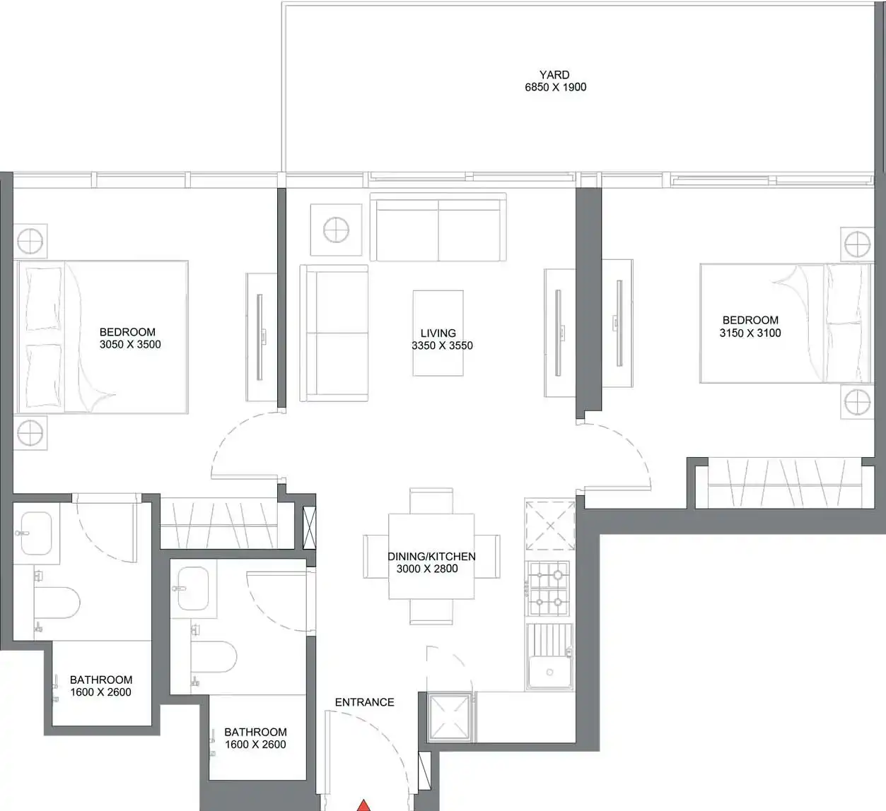 Floor Plans for Sobha Florine Beach Residences in Umm Al Quwain