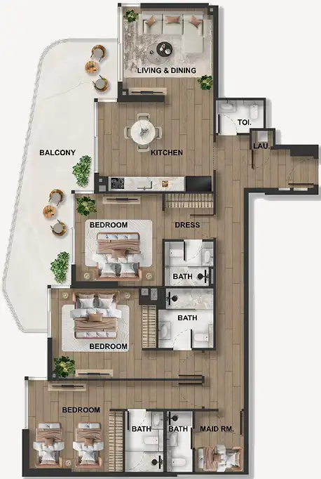 Floor Plans of Blue Marina Residence
