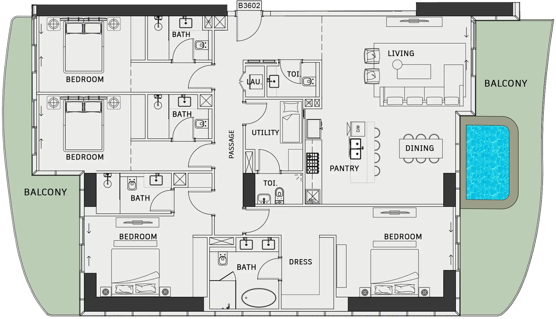 Floor Plans for Iman One Sky Park in Dubai