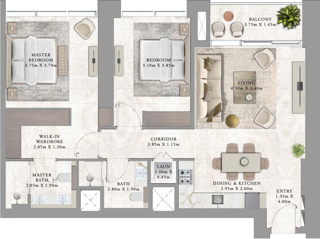 Floor Plans of Emaar Palace Residences Creek Blue