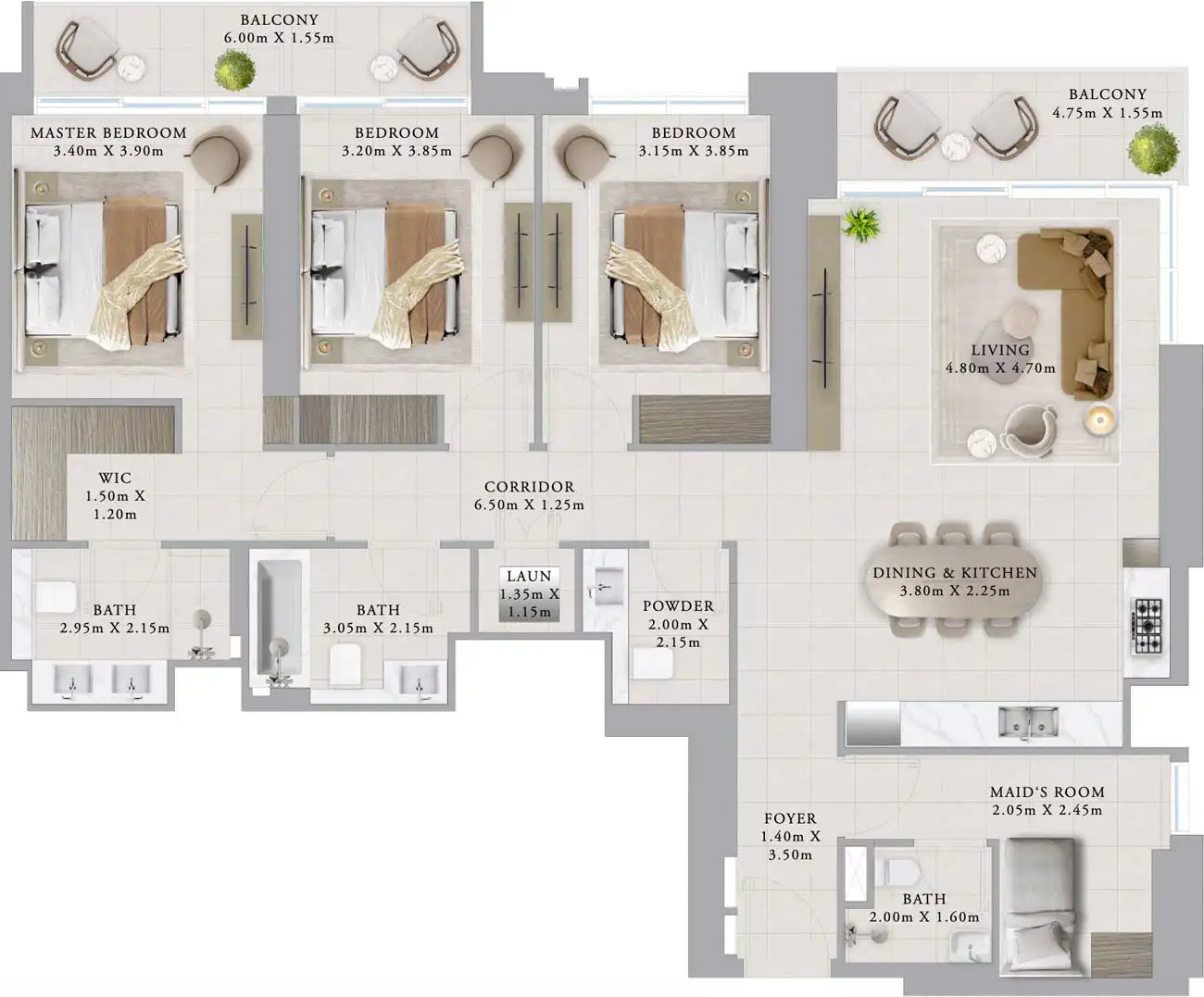 Floor Plans for Emaar Arlo in Dubai