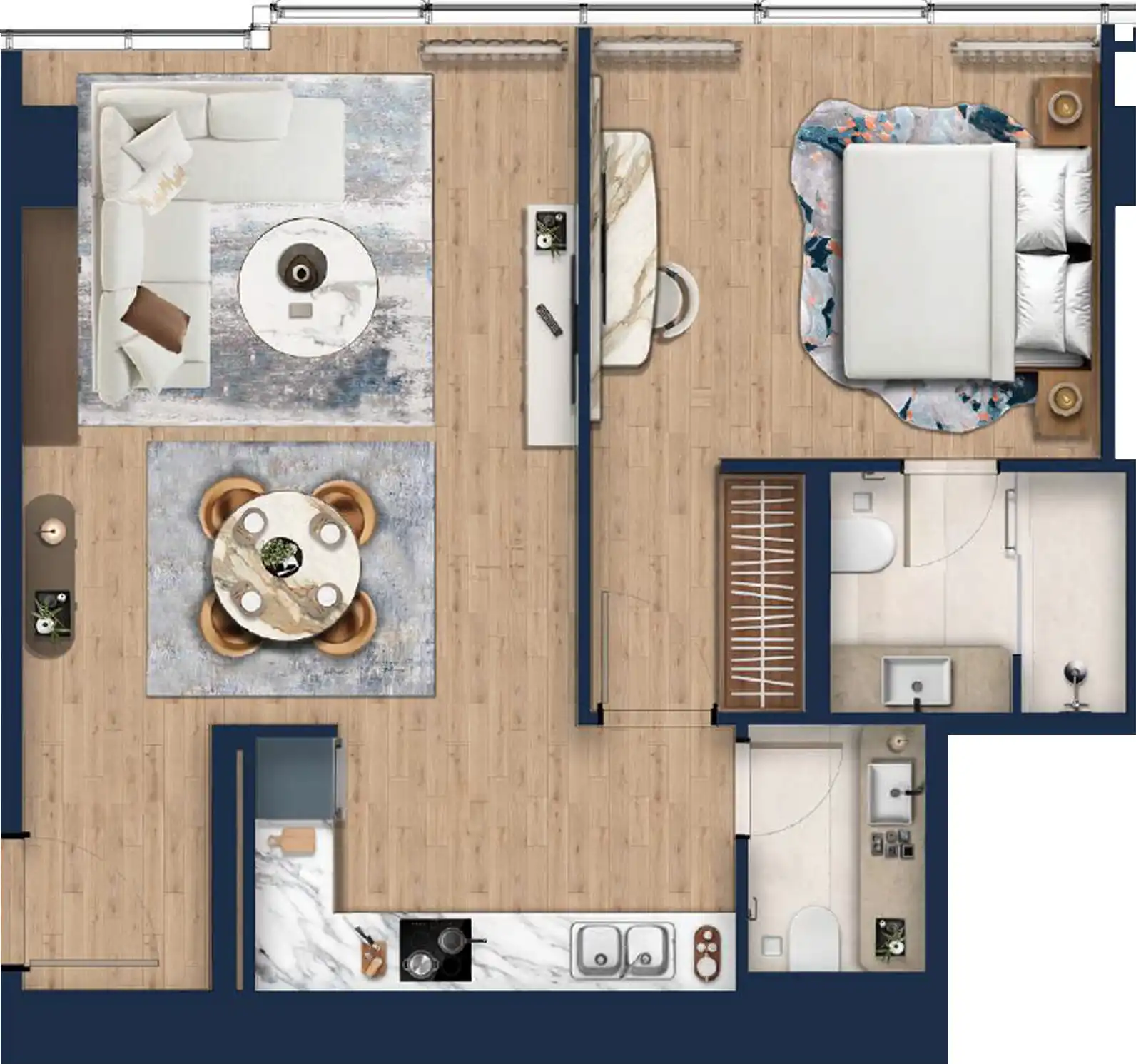 Планировка Hilton Residences JLT