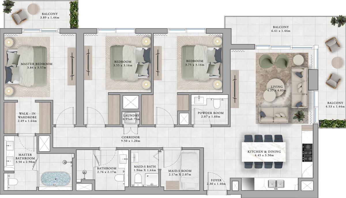 Floor Plans of Emaar Club Place