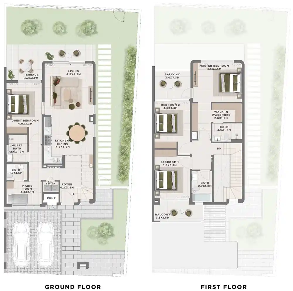 Floor Plans for Emaar Nima at The Valley in Dubai