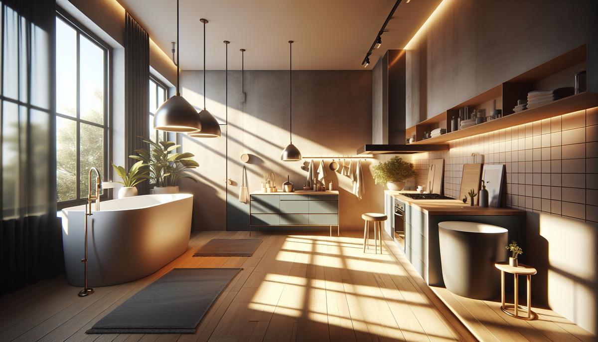 Кухня и санузел: самые дорогие зоны ремонта и как оптимизировать Современная кухня и аккуратная ванная комната