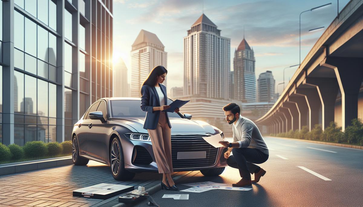 Как купить авто в Грузии: регистрация и налоги Человек осматривает автомобиль для покупки в Грузии