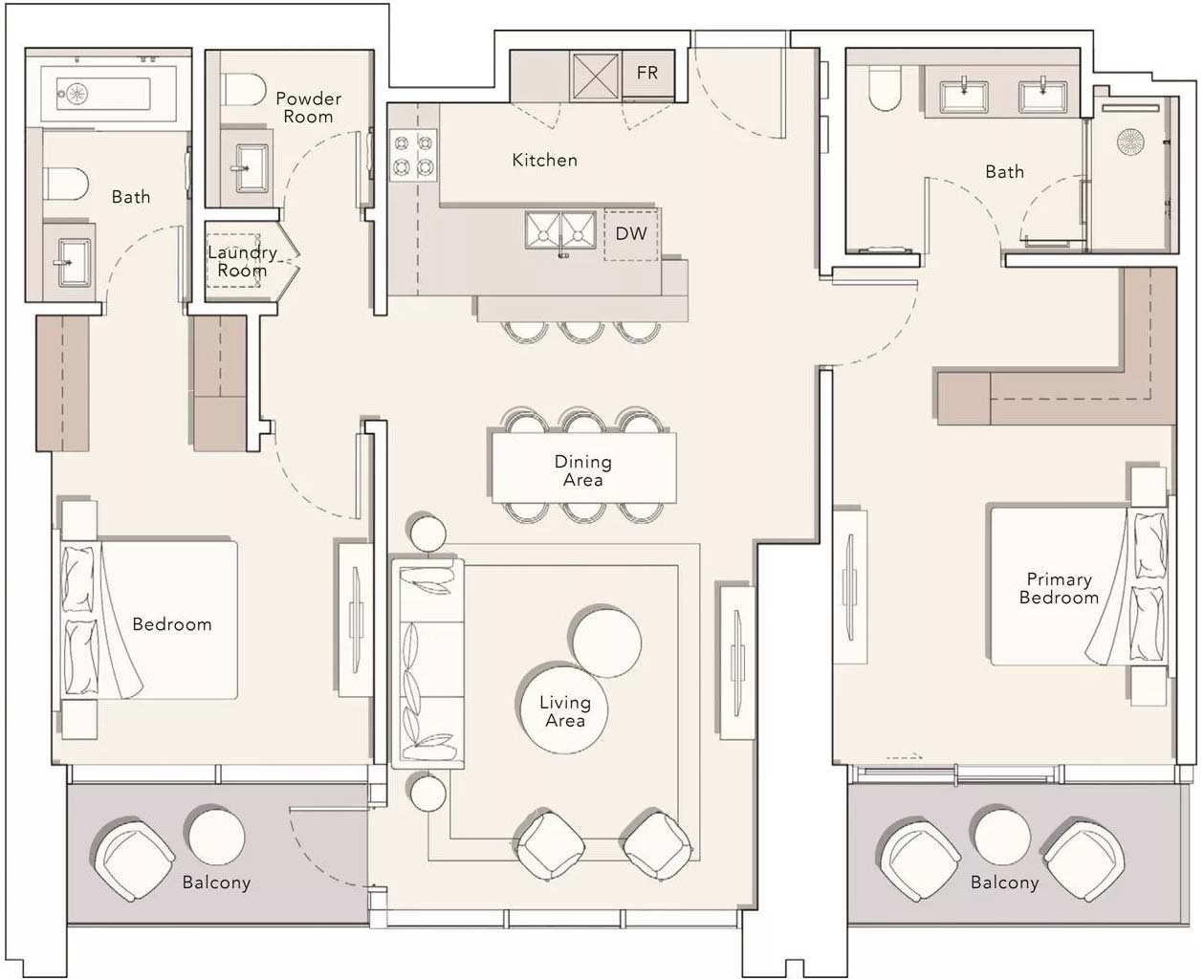 Floor Plans of Ellington One River Point