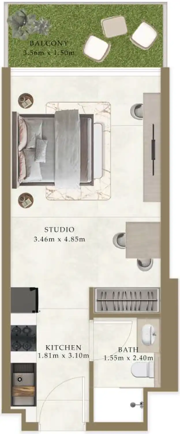 Floor Plans for Ryze Residences by AUM in Dubai