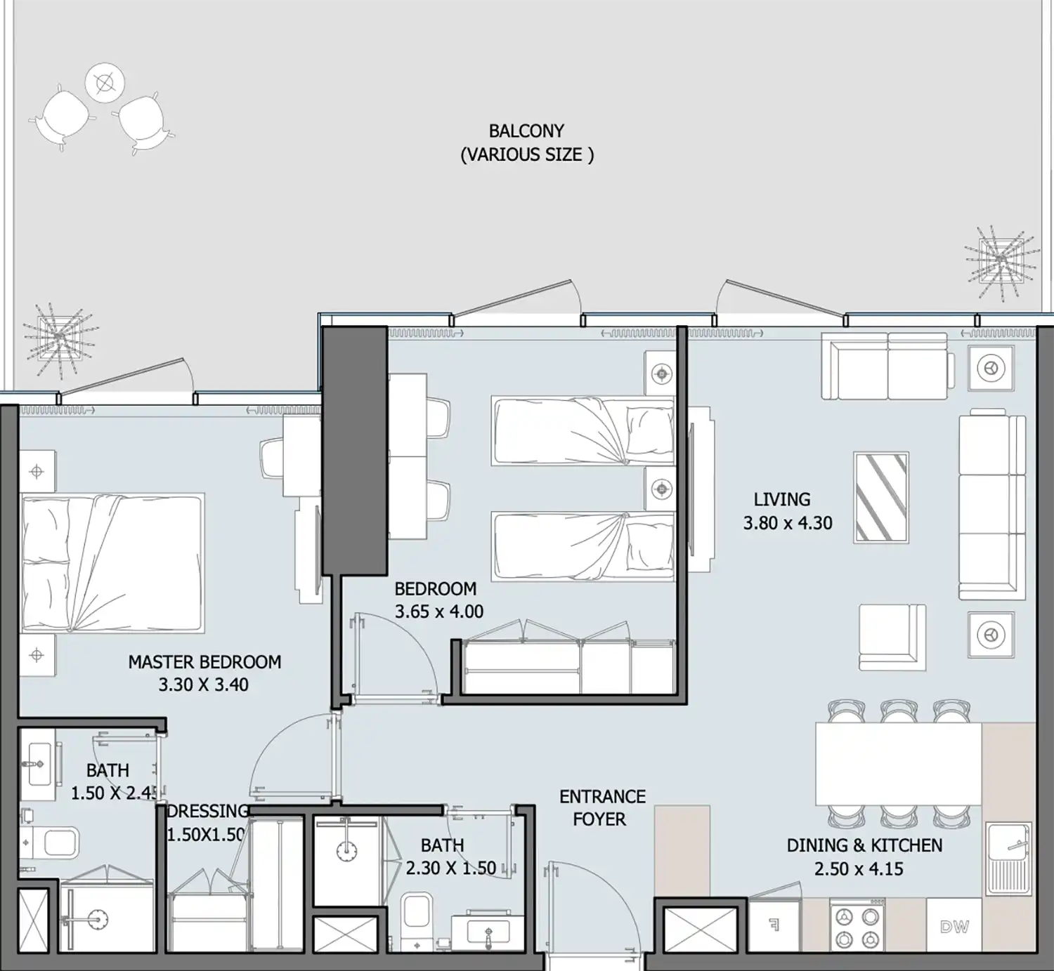 Floor Plans for Reportage Tower in Abu Dhabi