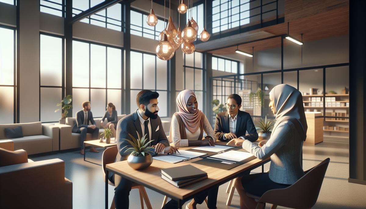 Сколько занимает рассмотрение ипотеки: этапы и реальные сроки в Грузии в 2025–2026 Сотрудник банка и пара обсуждают ипотечный договор