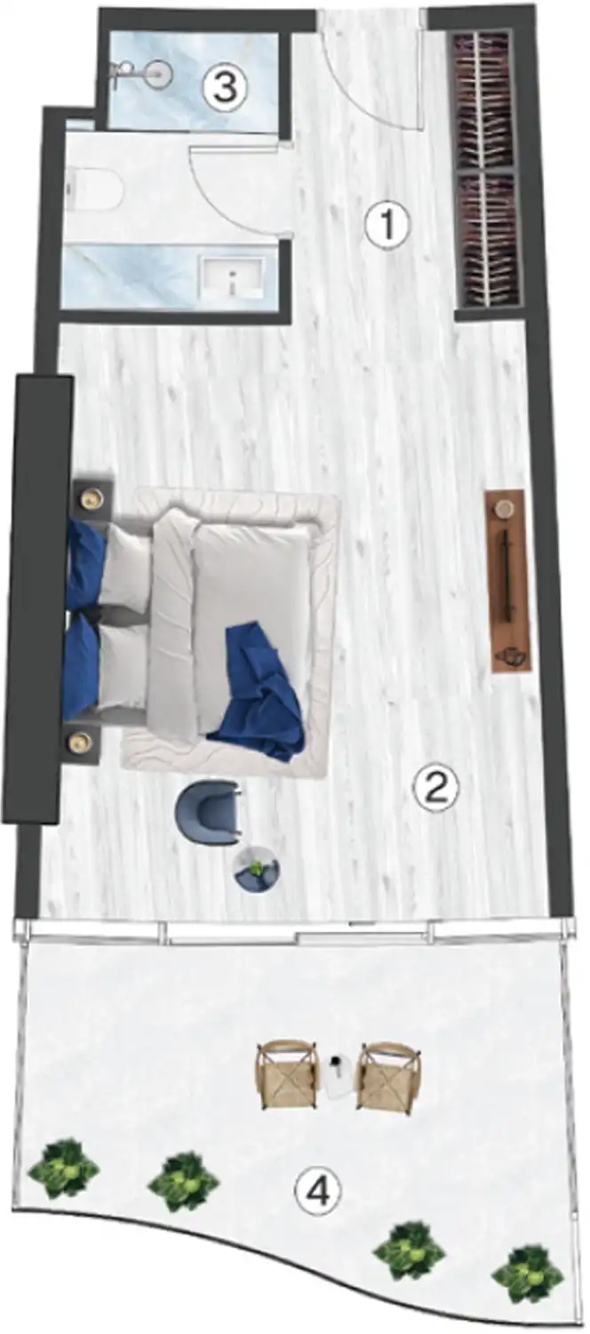 Планировка Radisson Blu Hotel & Residences RAK Central