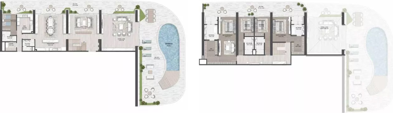 Floor Plans of DAMAC The Sapphire