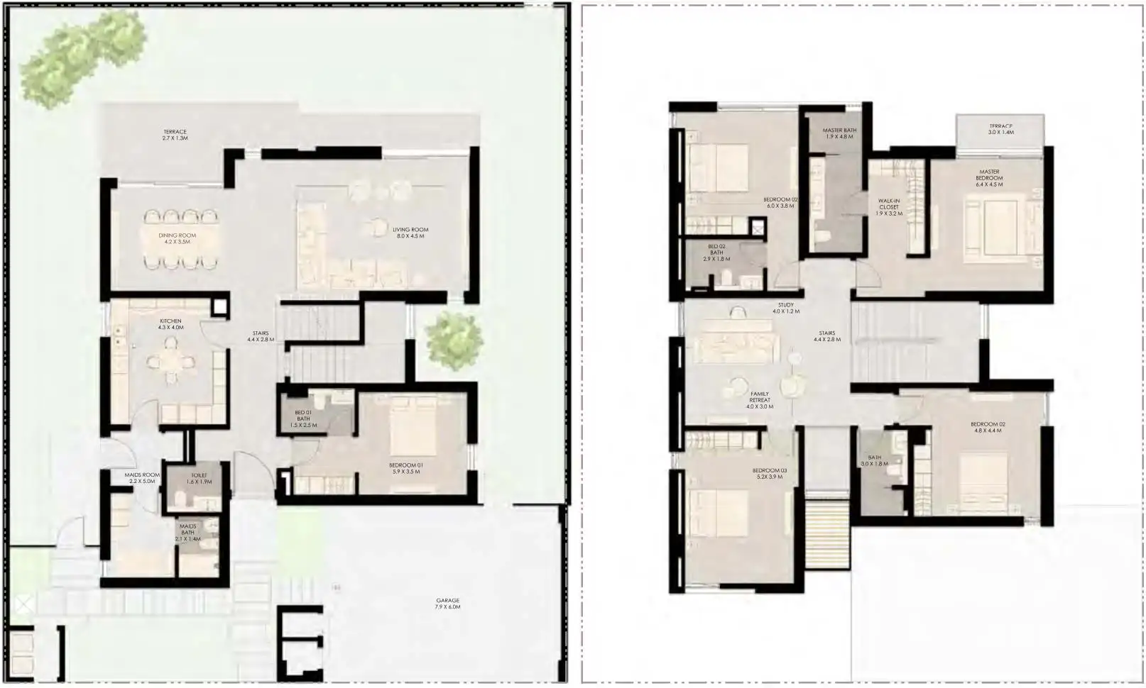 Floor Plans for Aldar Athlon in Dubai