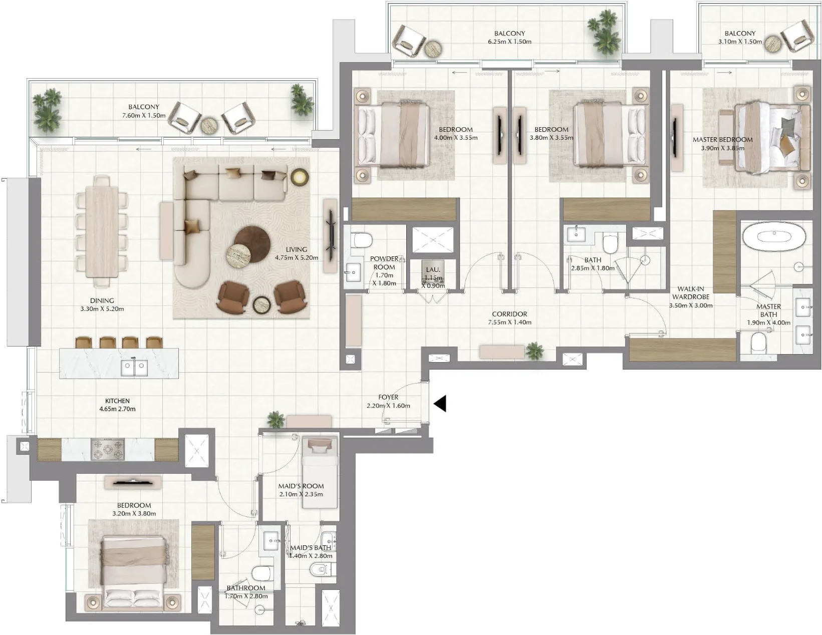 Floor Plans for Emaar Valia in Dubai
