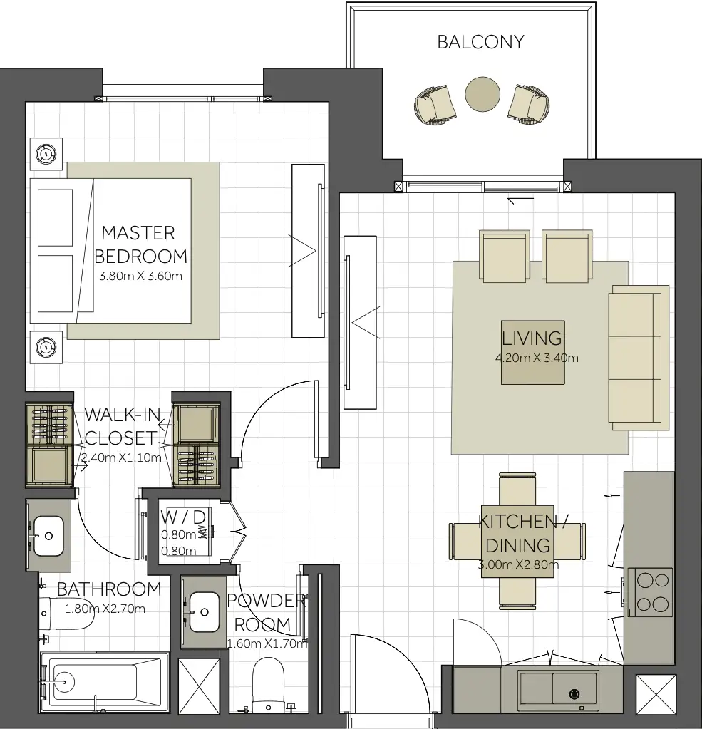 Floor Plans for Eagle Hills Layla Residences in Sharjah