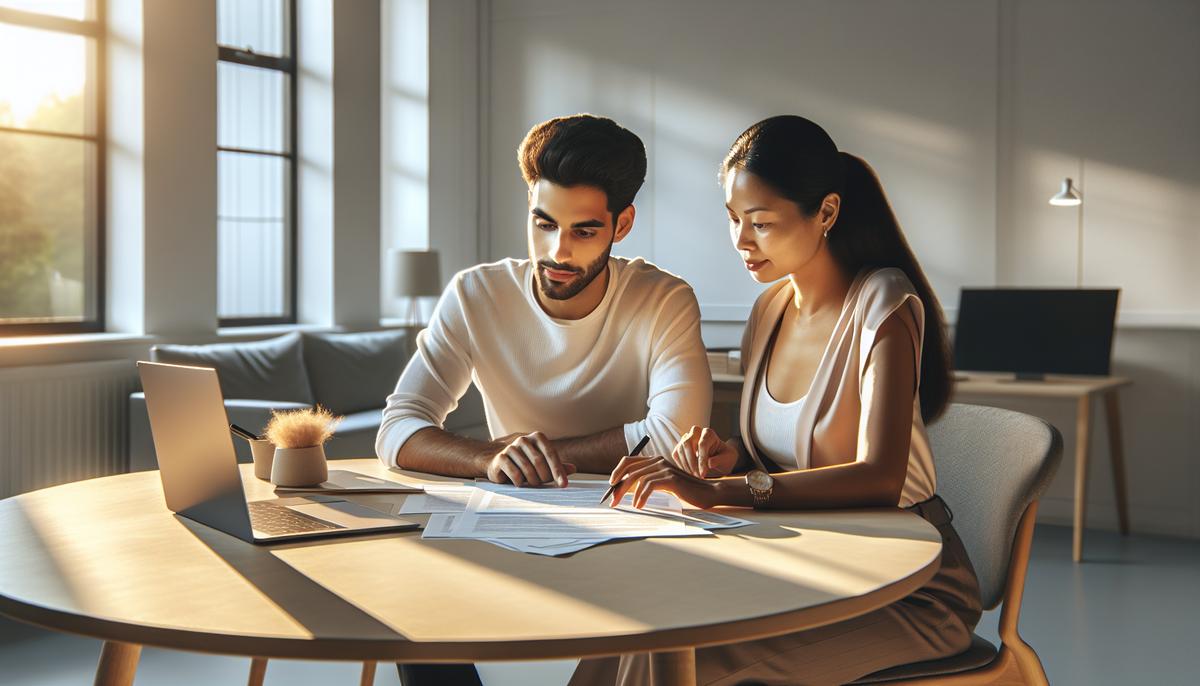 Карта расходов по ипотеке: платежи «до сделки» и «после сделки» в 2025–2026 Пара обсуждает ипотеку с агентом
