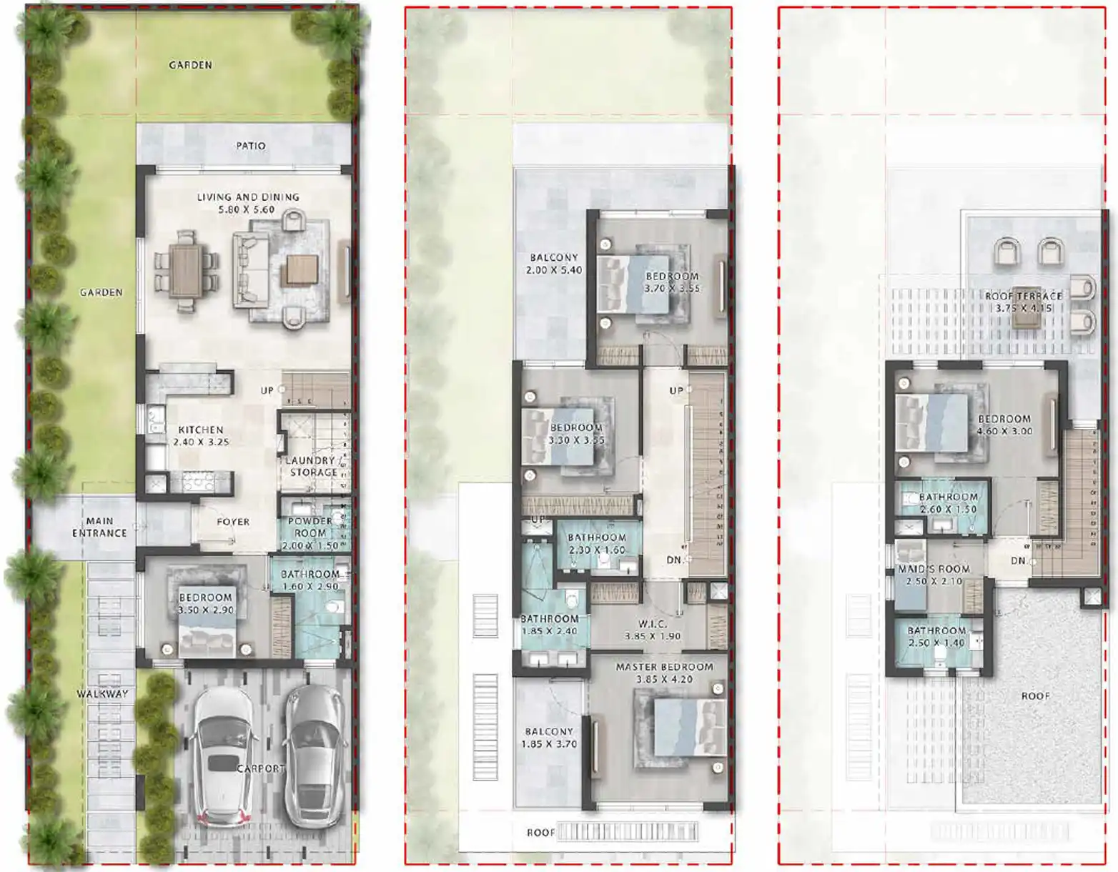 Floor Plans for DAMAC Islands 2 in Dubai