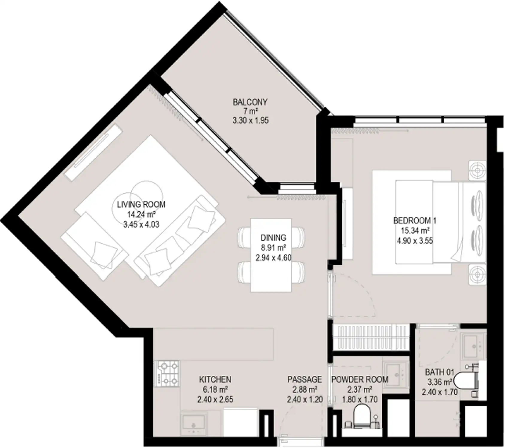 Планировка Aura Elite at Dubai Silicon Oasis