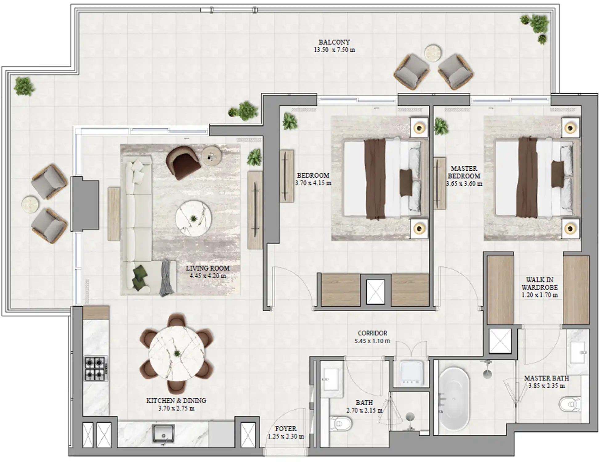 Floor Plans for Emaar Greencrest in Dubai