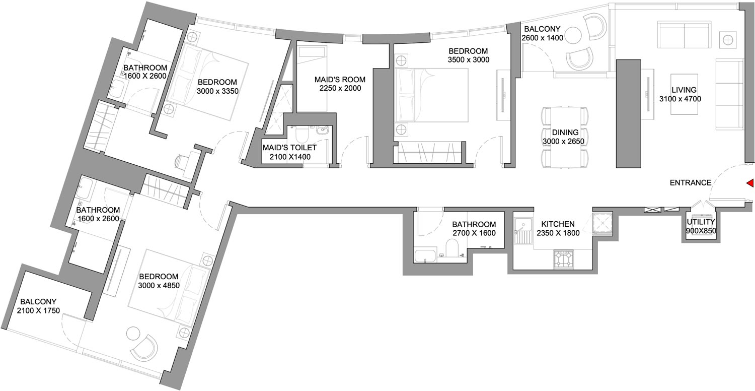 Floor Plans of Sobha Skyscape Aura