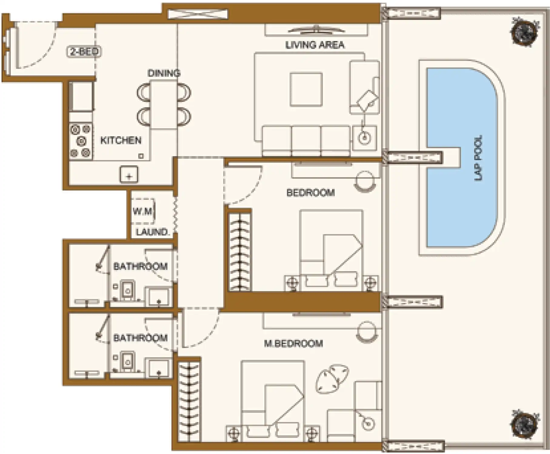 Планировка Binghatti Luxuria