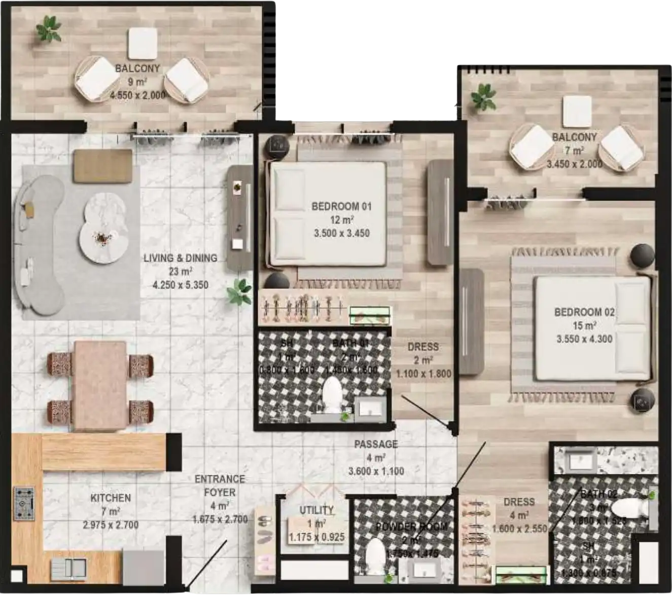 Floor Plans of Aura Elegance