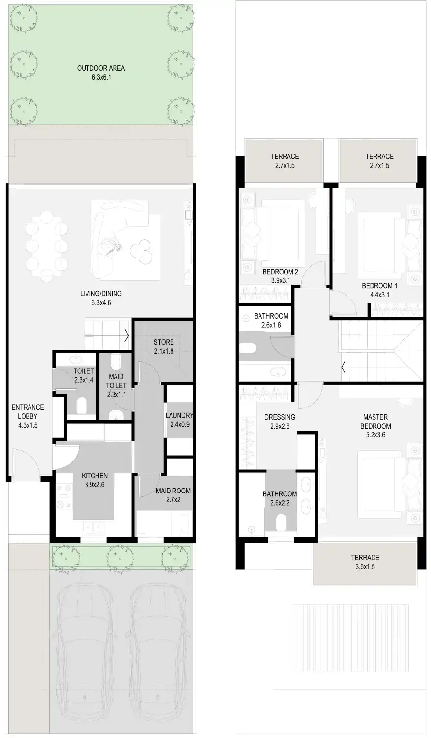 Floor Plans for Sukoon by Sanzen in Sharjah