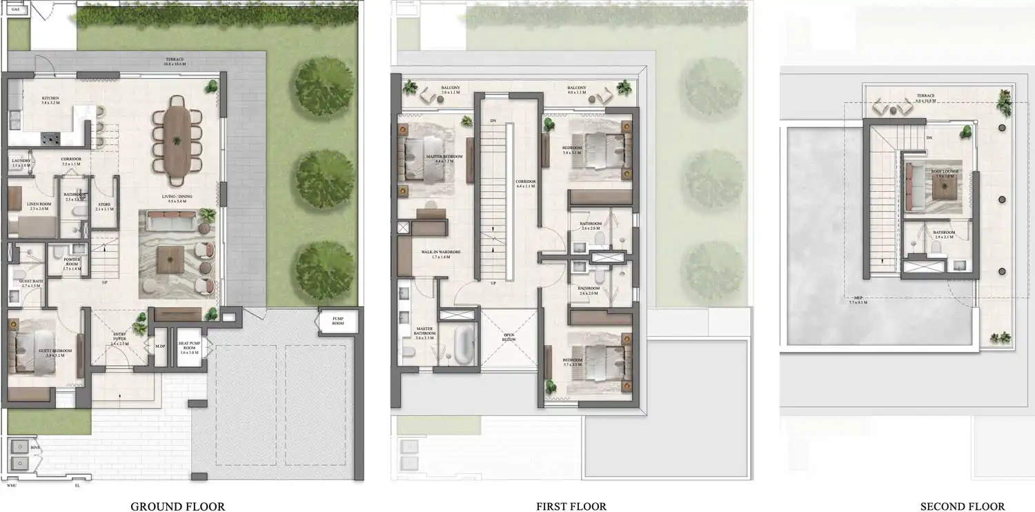 Floor Plans for Emaar Avena at The Valley in Dubai