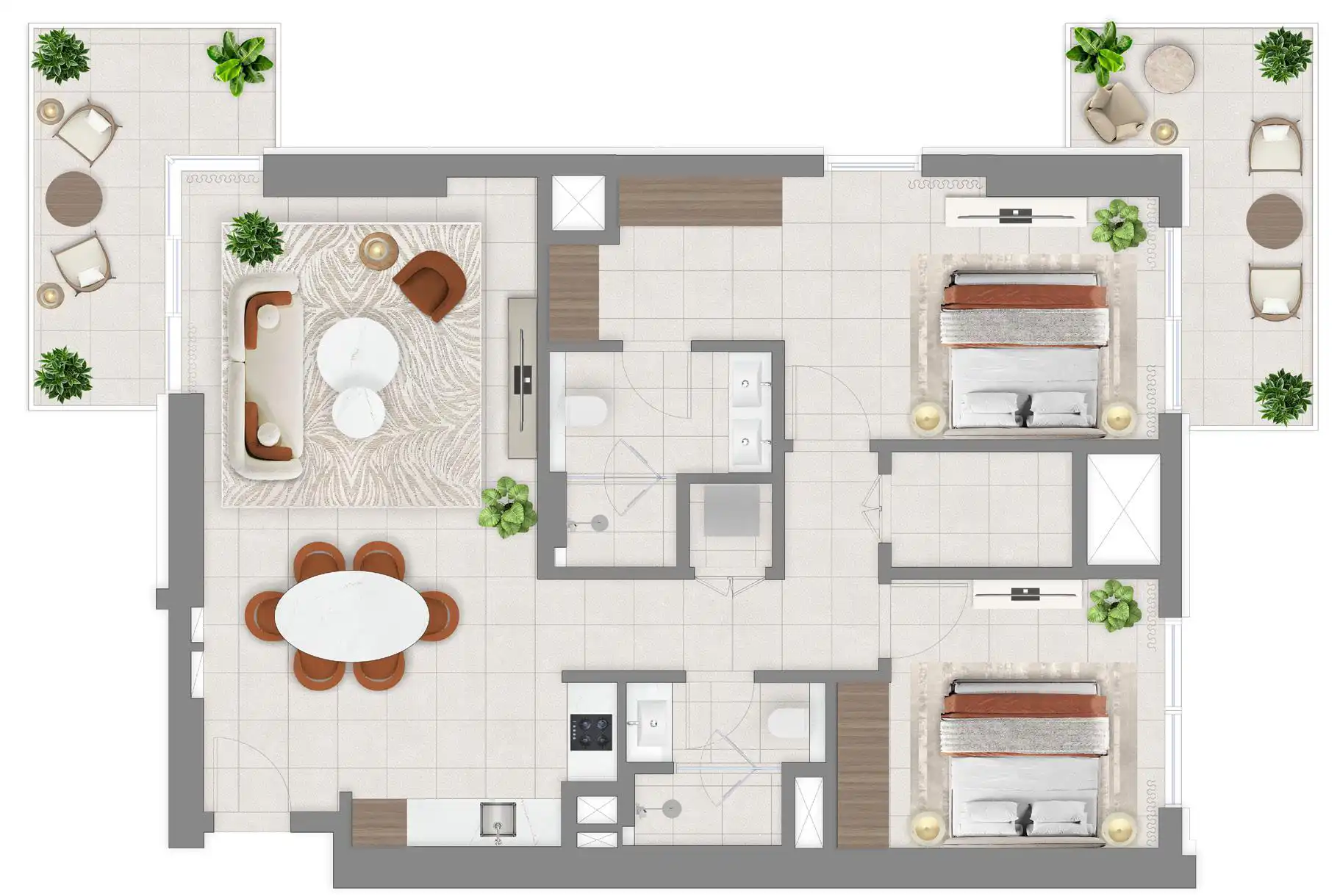 Floor Plans of Emaar Vida Residences Hillside