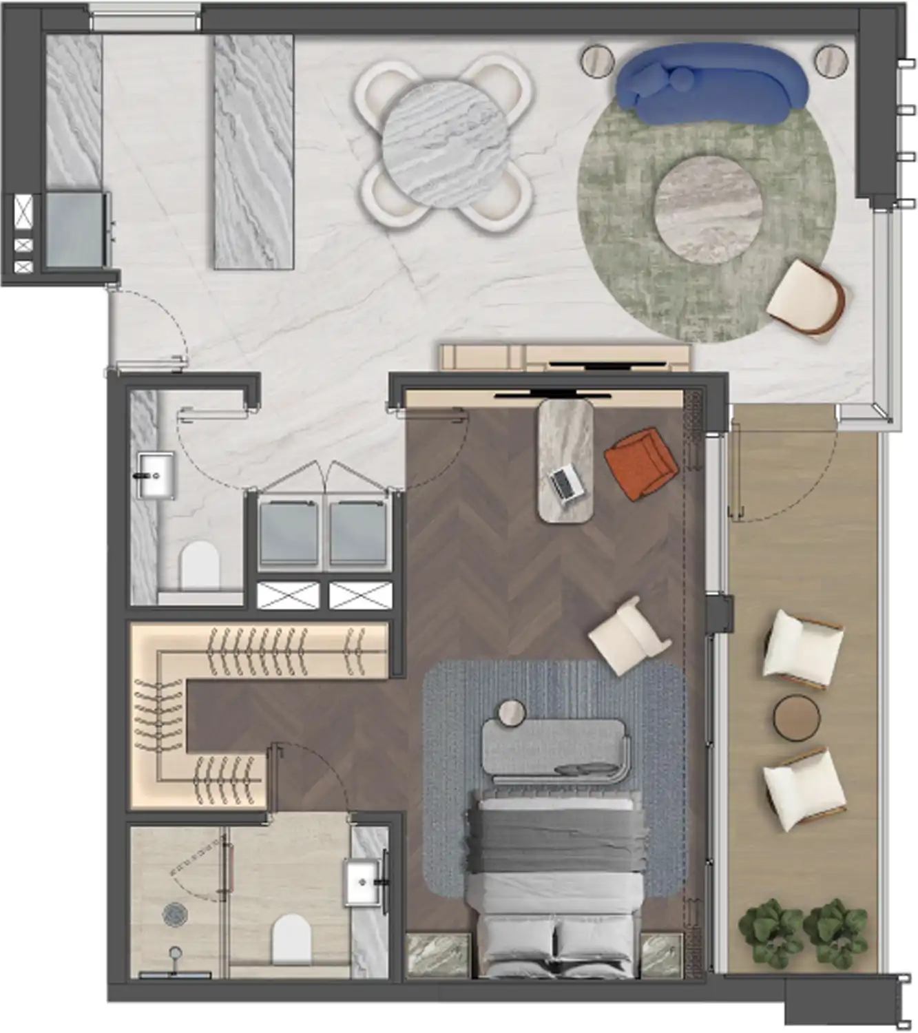 Планировка Mas Barsha Residency