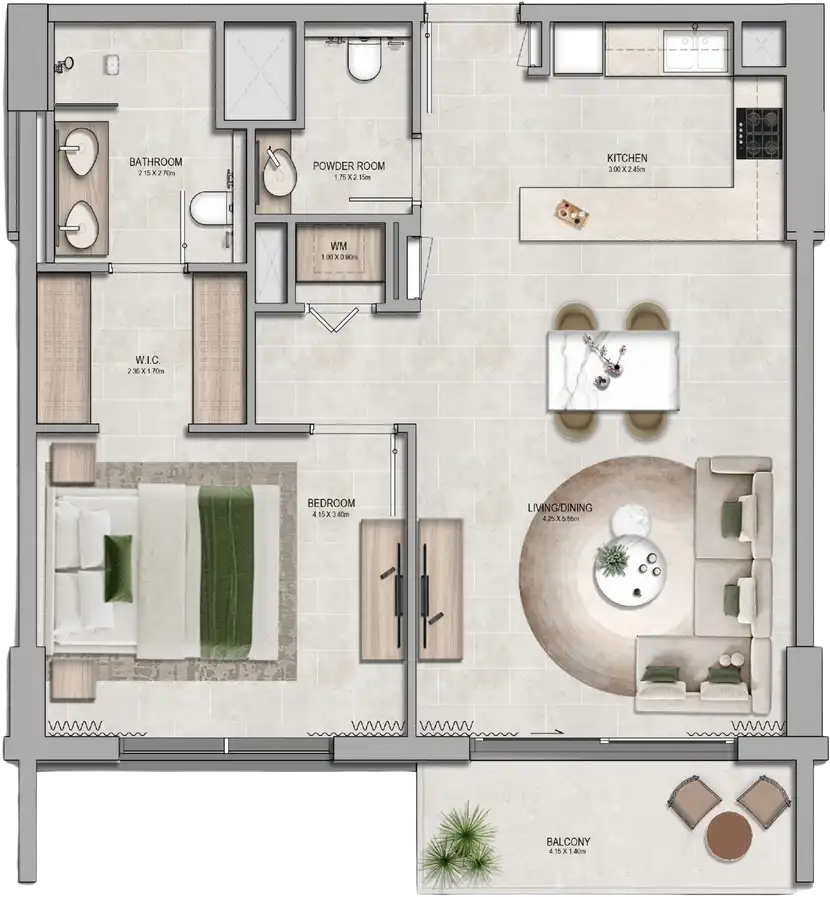 Floor Plans for Aldar Yas Riva Residences in Abu Dhabi