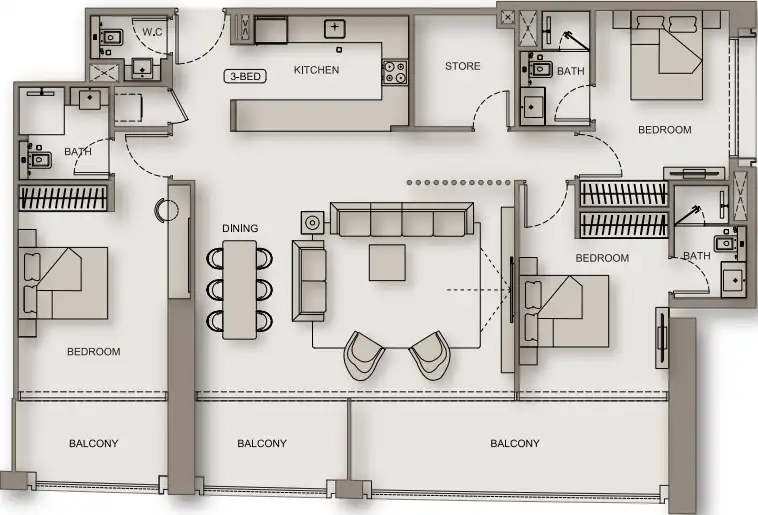 Floor Plans for Binghatti Moonlight in Dubai
