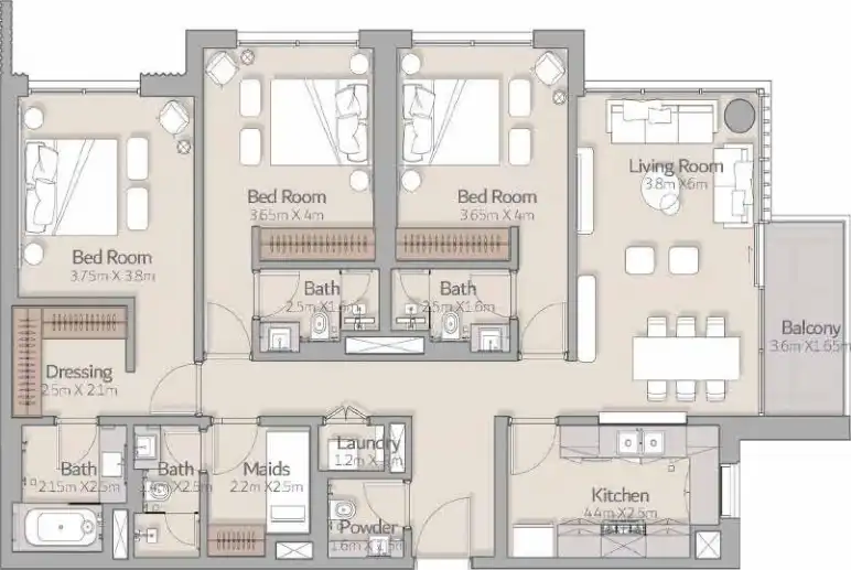 Floor Plans for South Square by Dubai South in Dubai