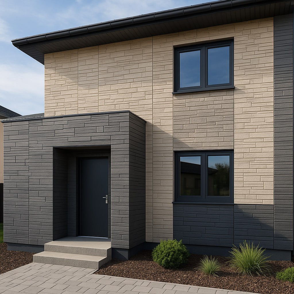 Фасадні декоративні панелі на фасаді будинку як сучасний варіант облицювання