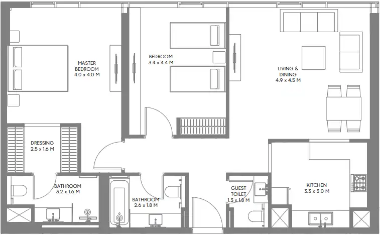 Планировка Arada The Gate 5