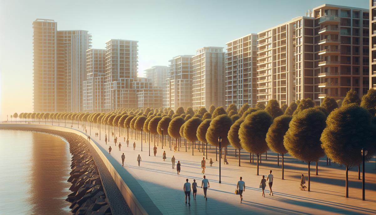 Как выбрать район Батуми: логика для жизни и инвестиций Панорама набережной Батуми и дома