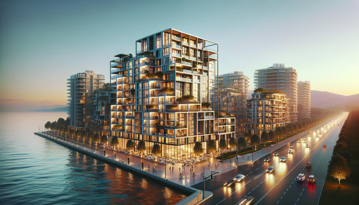 Руководство по покупке квартиры в новостройке Батуми Современный жилой комплекс в Батуми — фасад и вид на город