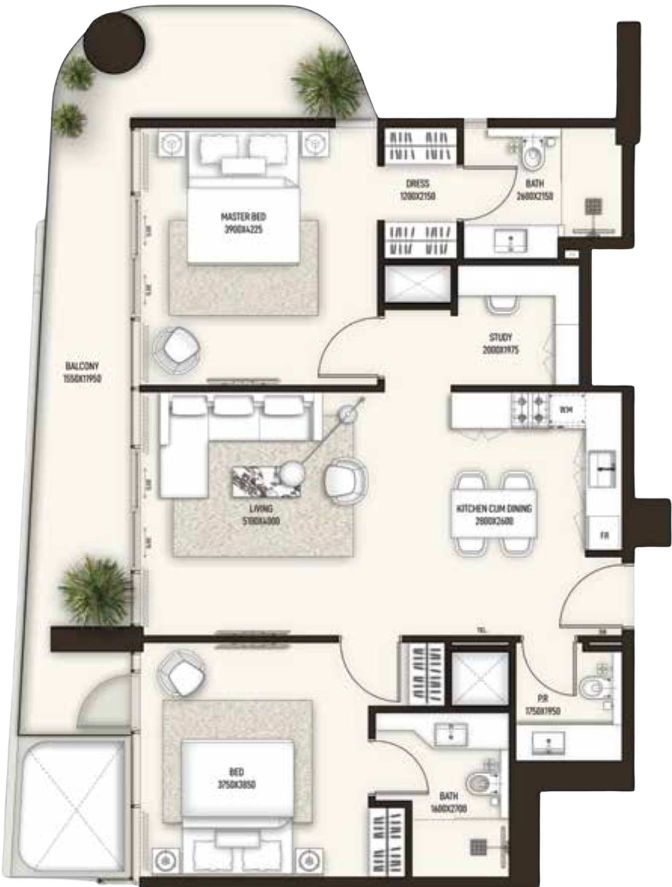 Floor Plans of Sonate Residences JVT