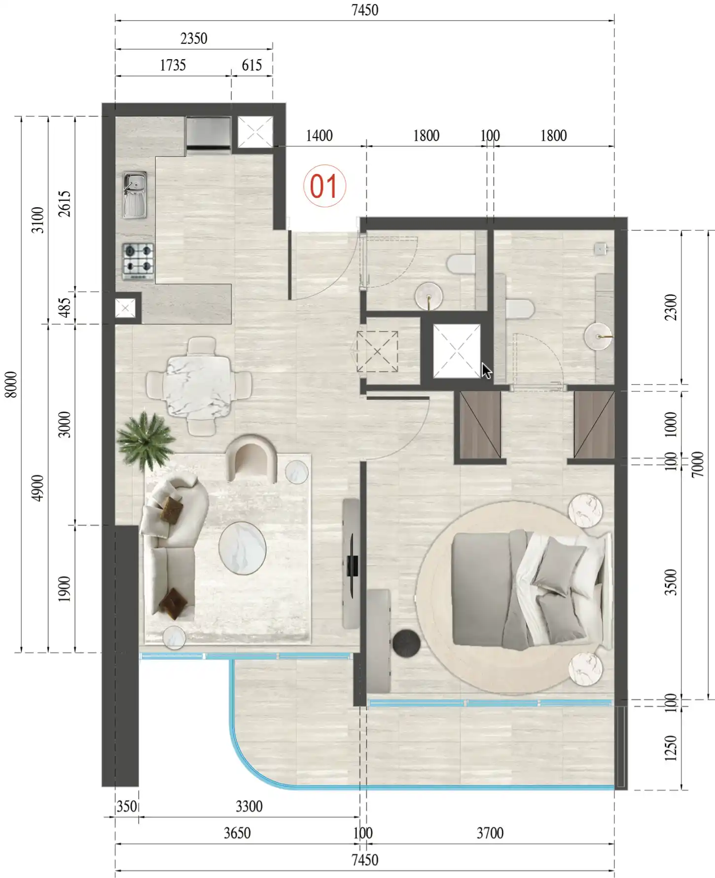 Floor Plans for Guzel Towers in Dubai