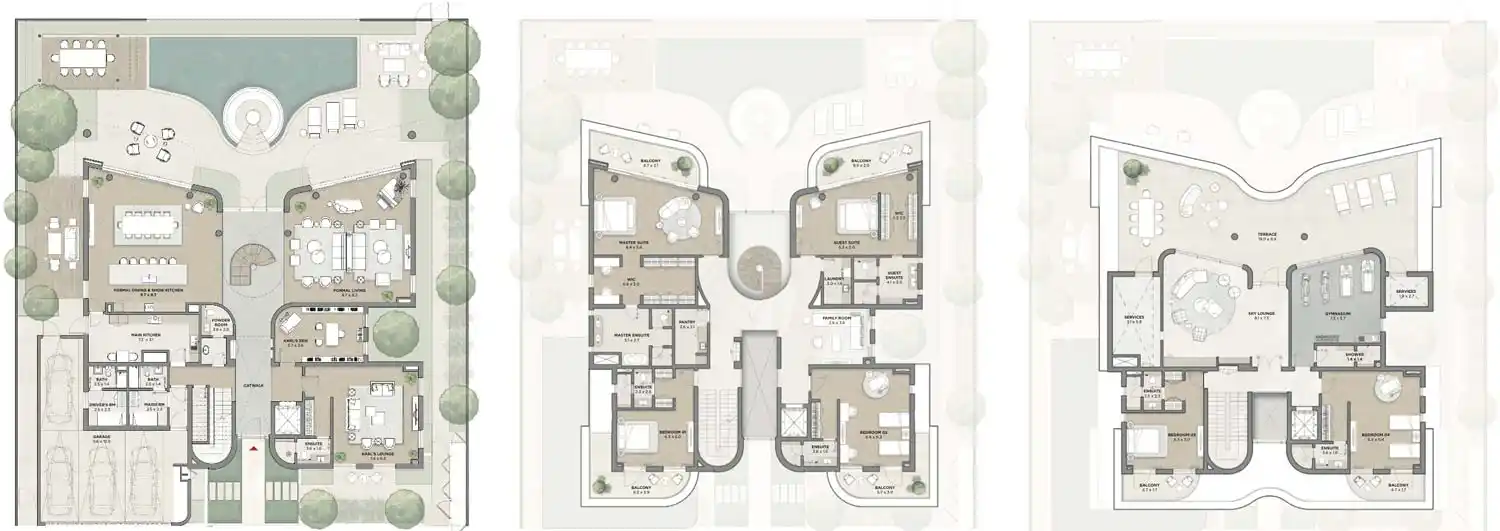 Floor Plans of Omniyat The Alba Residences