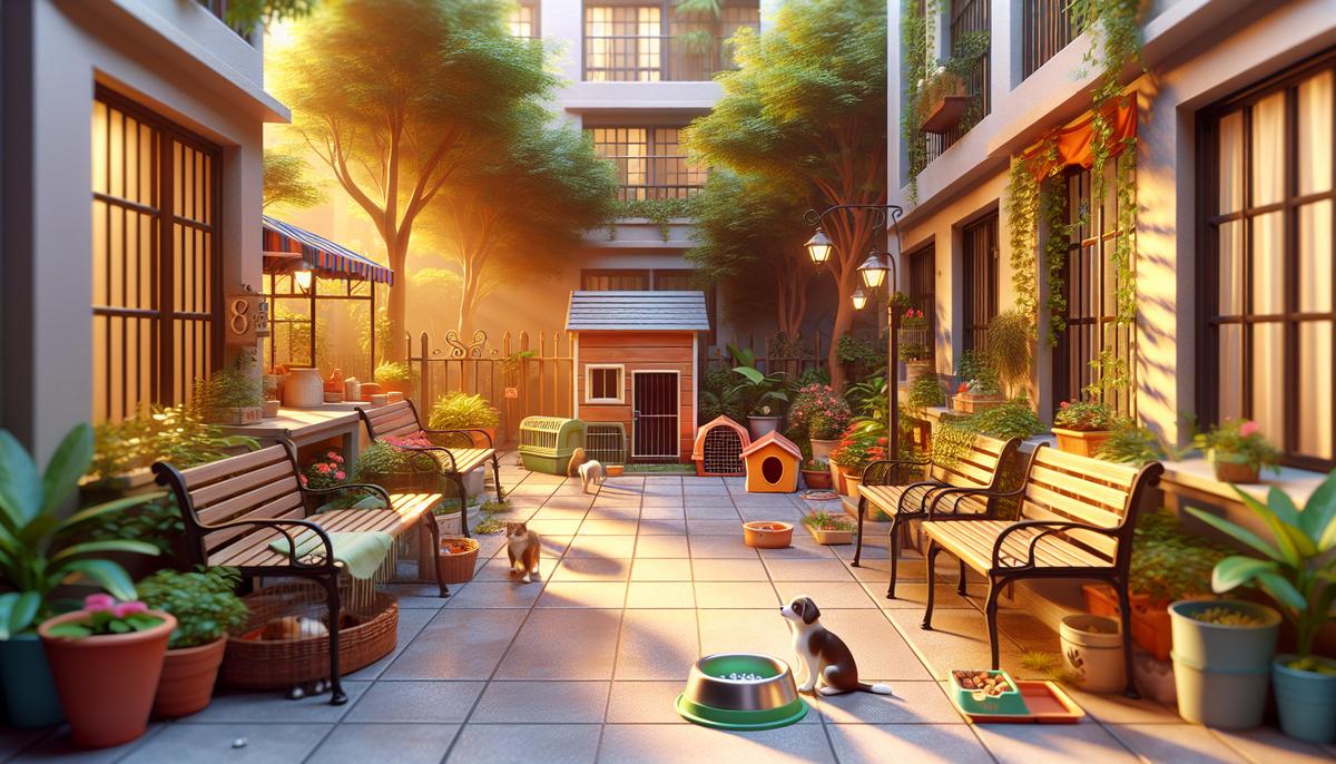 Как обычный двор стал примером заботы для всего района Тёплый двор с кормушкой, укрытием для кошек и аккуратными скамейками