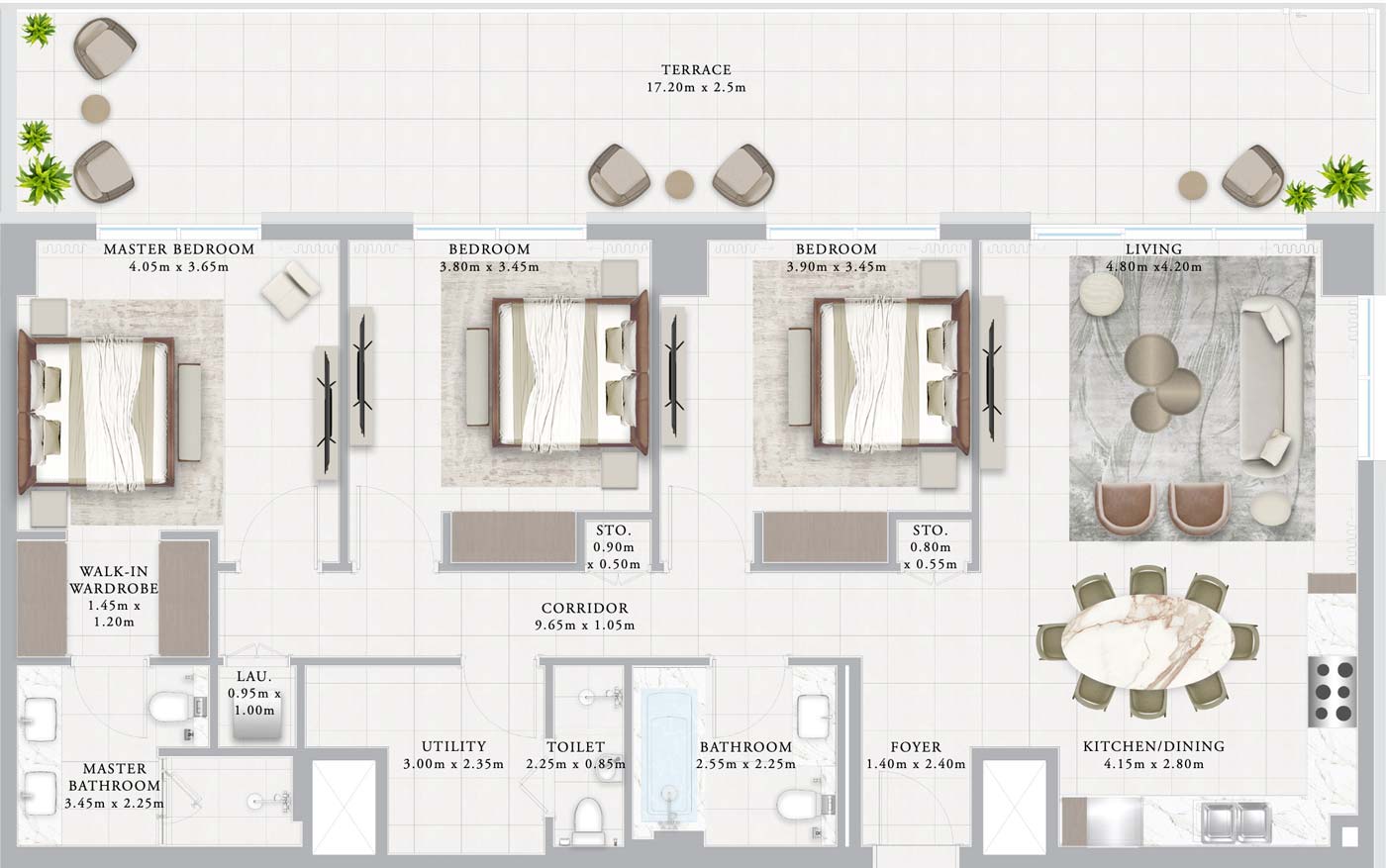 Floor Plans of Emaar Ocean Point